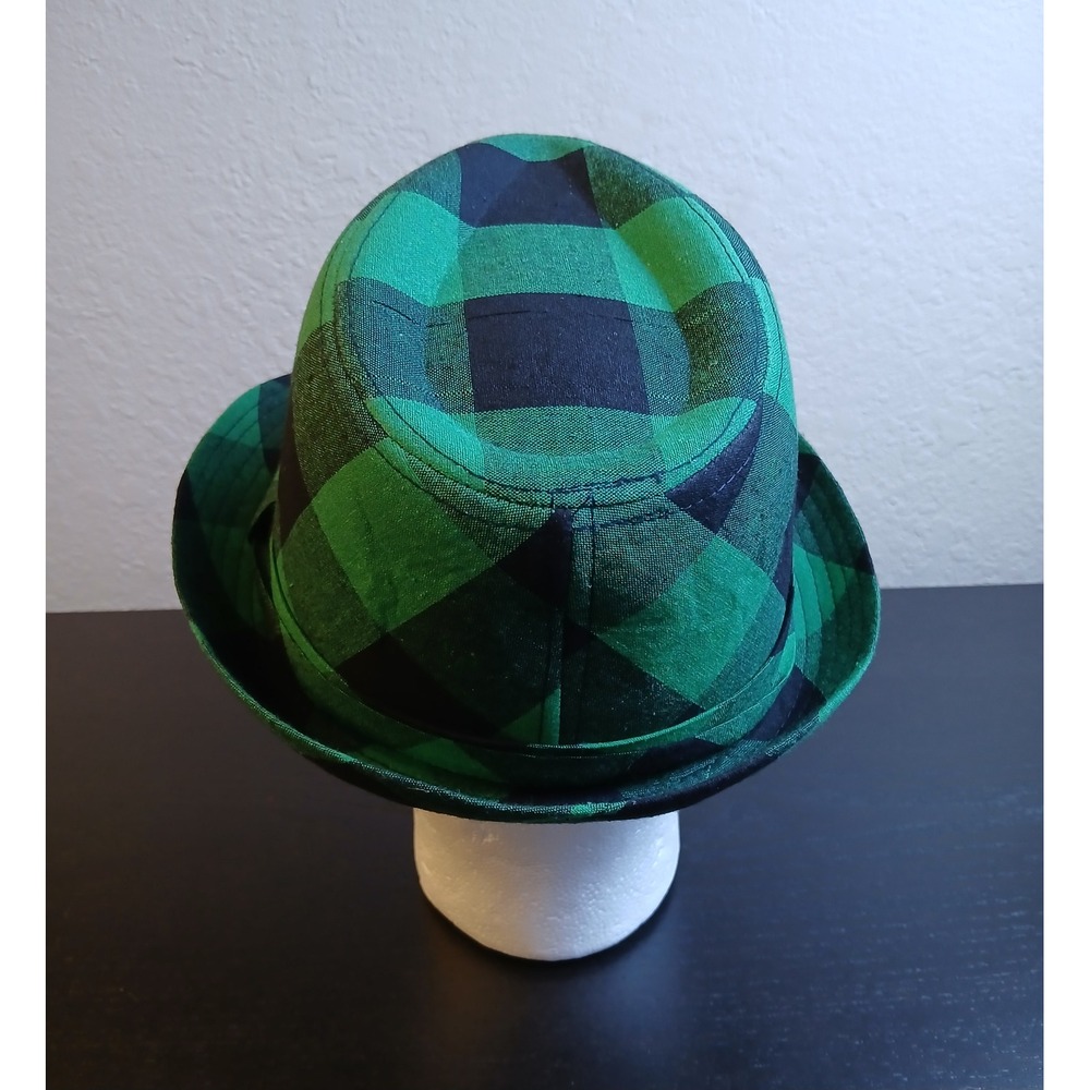 Gertex Green Black Buffalo Plaid Fedora Hat One Size Fits Most G21C2001 Mens - Picture 3 of 7